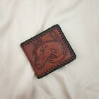 🐎 NEW Horse and Lucky Horse Shoe Hand Tooled Leather Men's Wallet  🐎