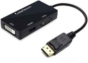 Multi-Function Displayport Dp to HDMI/DVI/VGA Male to Female 3-in-1 Adapter  - Picture 1 of 5