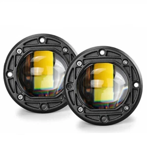 3in Round LED Work Light Pods Flush Mount Spot Driving Fog Off Road Yellow White - Picture 1 of 12