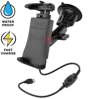 RAM Quick-Grip Waterproof Wireless Charging Suction Cup Mount - Image 1 of 4