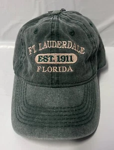 FT LAUDERDALE FLORIDA BERRETTO DA BASEBALL EST 1911 VINTAGE VERDE CON ETICHETTE - Foto 1 di 10