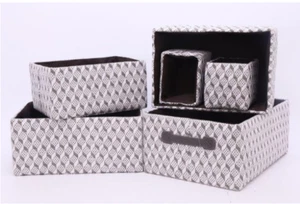 Aufbewahrungskörbe grau 6er Set Geo SIL NEU KOSTENLOSER VERSAND AM NÄCHSTEN TAG (I) - Bild 1 von 12