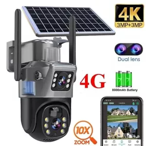4G LTE Security Camera Outdoor Wireless Battery CCTV Solar Panel Night Vision UK - Picture 1 of 22