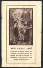 Image pieuse ancianne de San Andres Avelino santino holy card andachtsbild