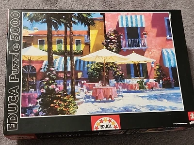 EDUCA 5000 piece jigsaw puzzle "INN AT LAKE GARDA", H. Behrens - Image 1 of 4