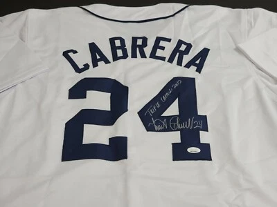 Miguel Cabrera Signed Autographed Jersey Detroit Tigers Jsa COA"Triple Crown" - Image 1 of 3