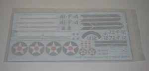 TRUMPETER F4F-3 EARLY 02255 ⭐PARTS⭐ DECAL SET & PLACEMENT GUIDE 1/32 - Picture 1 of 5