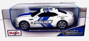 Maisto 2010 Chevrolet Camaro SS RS White Police Cruiser 1:18 Metal Die Cast NIB - Picture 1 of 11