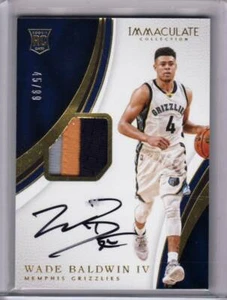 2016-17 Immaculate Wade Baldwin IV RPA RC 45/99 - Picture 1 of 1