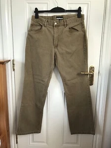Austin Reed 100% Cotton Trouser Jeans Men’s Camel Brown Beige Tan W 34R  - Picture 1 of 12