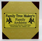 CD Rom Family Tree Makers Archives World Family Tree Broderbund Volumes 1 2