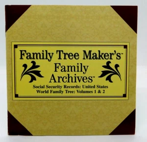 CD Rom Family Tree Makers Archives World Family Tree Broderbund Volumes 1 2 - Picture 1 of 3