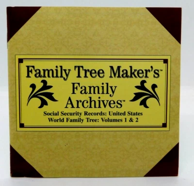 CD Rom Family Tree Makers Archives World Family Tree Broderbund Volumes 1 2 - Image 1 of 3