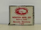 Vintage Newton Mfg Co Barlow Advertising Tape Measure Newton Iowa IA Small 