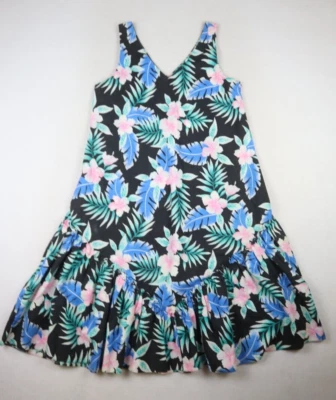 VINTAGE ROYAL CREATIONS HAWAII - WOMEN'S HAWAIIAN PRINT FLORAL RUFFLE DRESS - M - Image 1 of 4
