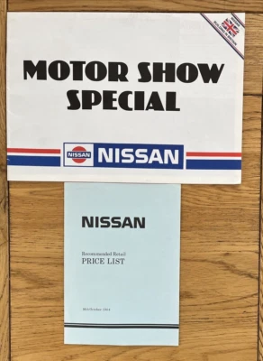 Nissan Motor Show Special UK Market Sales Brochure & Price List 1984 - Image 1 of 4