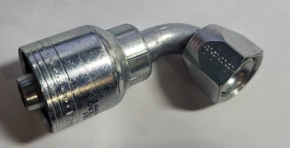 Lot of 5 Eaton Aeroquip 1AA8FJB8 Fitting, Elbows, 1/2 In Hose, 3/4-16 JIC - Image 1 of 1