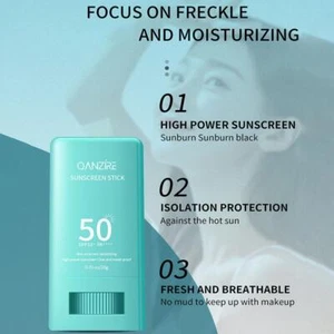 Moisturizing Sunscreen Stick Broad Spectrum SPF 50+ UVA UVB Water Resistant Y8M5 - Picture 1 of 14