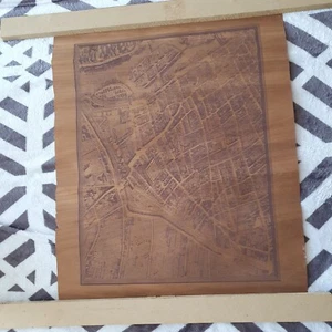 Plan de Paris 1739 Le Marais 50 Cm X 58 Cm Gravure Microbois - Picture 1 of 14