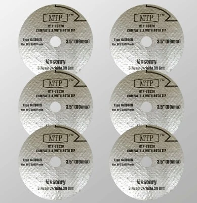 6x 3.5" in Dia Masonry Wheel For Dremel  US520 Ultra Saw 30 Grit Silicon Carbide - Image 1 of 2