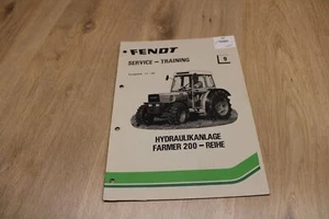 Fendt Hydraulikanlage Farmer 200-Reihe Service Training 11 1987 xx20881 - Bild 1 von 3