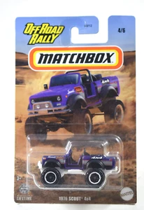 Matchbox Off Road Rally Purple 1976 Scout 4x4 4/6 1/64 Diecast - Picture 1 of 5
