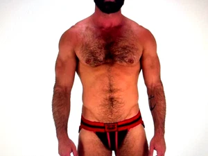 NWT NASTY PIG BACK UP RED/BLACK STRETCH JOCK STRAP S/SOLD OUT/RETIRED - Picture 1 of 5