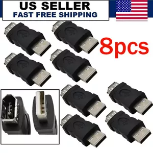 8PCS Firewire IEEE 1394 6 Pin Female F to USB M Male Adaptor Converter Fast Ship - Picture 1 of 9