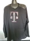 T-Mobile Employee Leather T Logo Graphic Long Sleeve T-Shirt Black SZ 3XL