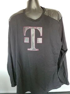 T-Mobile Employee Leather T Logo Graphic Long Sleeve T-Shirt Black SZ 3XL - Picture 1 of 5