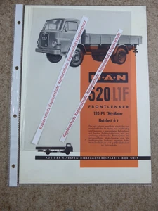 Original Prospekt Brochure MAN Diesel Frontlenker Truck LKW Lastwagen - Bild 1 von 2