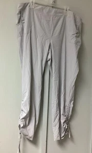 Zenergy by Chico's Womens Pants Size 4 Comfort Lounge Pull on Pockets Ruched Hem - Picture 1 of 18