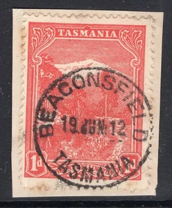Tasmania nice BEACONSFIELD 1912 pmk on 1d pictorial rated VC ( 1) by Hardinge - Bild 1 von 1