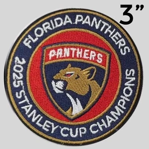 3” Florida Panthers 2025 STANLEY CUP CHAMPIONS EMBROIDERED IRON ON PATCH - Picture 1 of 1