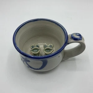 Frog Surprise Inside Studio Art Pottery Mug Signed Farkus 16oz - Picture 1 of 6