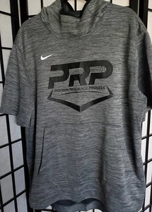 Nike Dri-Fit Hoodie Pullover Short Sleeve Athletic Wear In Gray Men’s XL - Picture 1 of 6