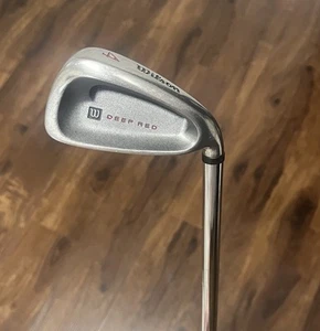 Wilson Deep Red LH 24* 4 Iron Steel Fat Shaft Fluid Feel Urethane Stiff Flex 39” - Picture 1 of 6