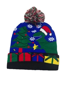 Dinosaurier Weihnachtsbaum LED Weihnachtsmütze - Bild 1 von 4