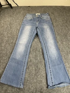 H&Y Premium Collection Embellished Flared Leg Medium Wash Size 5/6 Stretchy Jeans - Bild 1 von 17