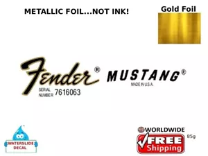 Fender Mustang guitar headstock Restoration decal waterslide 85g - Picture 1 of 1