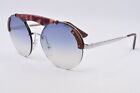 Prada Sunglasses PR 52US C135R0 Silver/Pink Havana/Brown, Size 37-137-140
