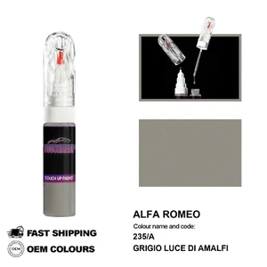 FOR ALFA ROMEO GRIGIO LUCE DI AMALFI 235/A Touch Up Paint Pen Brush Fix Kit - Picture 1 of 8