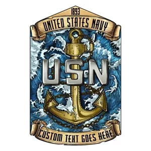 USS Barnstable County US Navy Ship Decal - Navy Chief Anchor Decal - 5" Decal - Picture 1 of 1