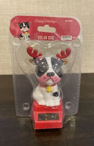 Solar Powered Dancing Bobble Head - Christmas Puppy Dog - New Sealed - Picture 1 of 4