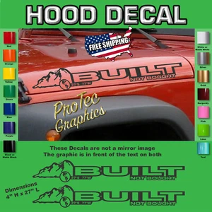 Hood Vinyl Decal Graphics Fits Jeep Wrangler - SH-272 - (Built Not Bought) - Picture 1 of 3