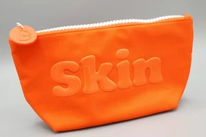 Dr Dennis GROSS Makeup Cosmetic Bag Pouch Orange Skincare NWOT - Picture 1 of 9