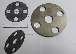 2 x Titan Disk nach Zeng.dia 110 x 5 mm /Titanium Disk acc drw dia 110 x 5 mm* - Picture 1 of 1