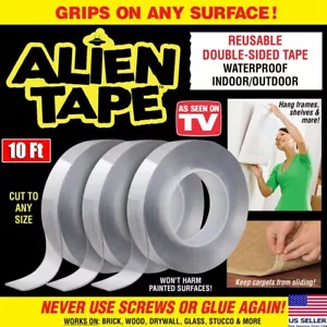 Alien Tape Nano Tape Stick Nano Tape Locks Anything Without Screw Reusable Tape - Picture 1 of 11