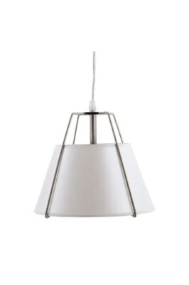 Yosemite Studio 1 Light Pendant With Matte Satin Nickel And White 140005142 - Image 1 of 3
