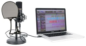 Rockville Solo-Cast 24 bit 192Khz USB Microphone Mic+Stand+Warm Audio Pop Filter - Picture 1 of 12